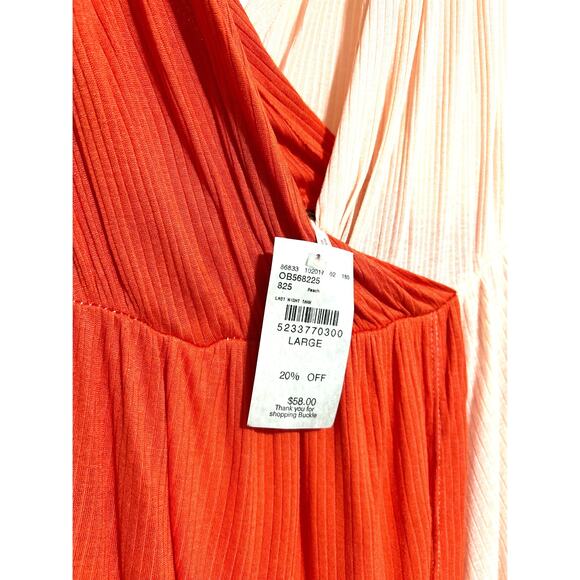 Free People Orange and Pink Wrap Blouse - Picture 5 of 9
